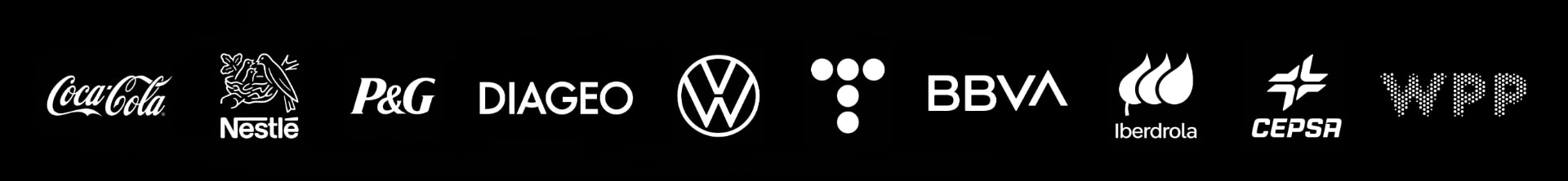 Client brands: Coca-Cola, Telefónica, Nestlé, P&G, Volkswagen, Iberdrola, Cepsa, WPP